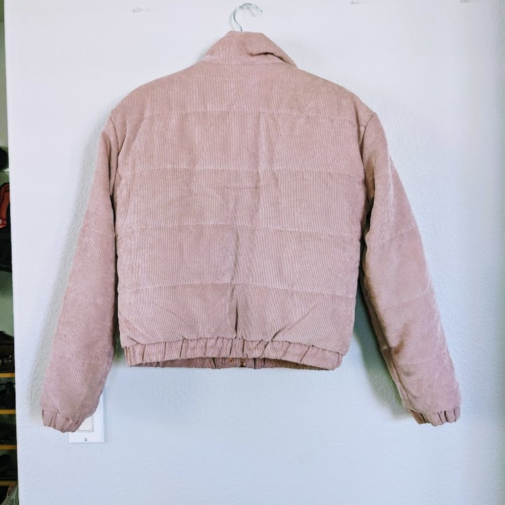Ashley by 26 International Ribbed Pink Puffer Jacket - Picture 9 of 10